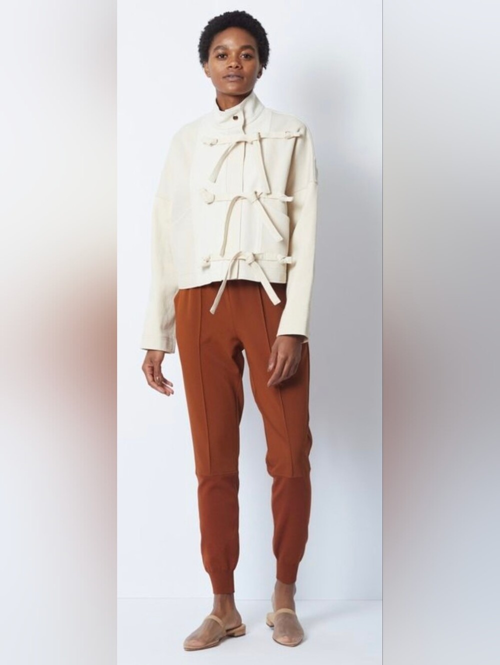 Opening Ceremony The Knot Biker Jacket, XS/S, Cream - Picture 3 of 13
